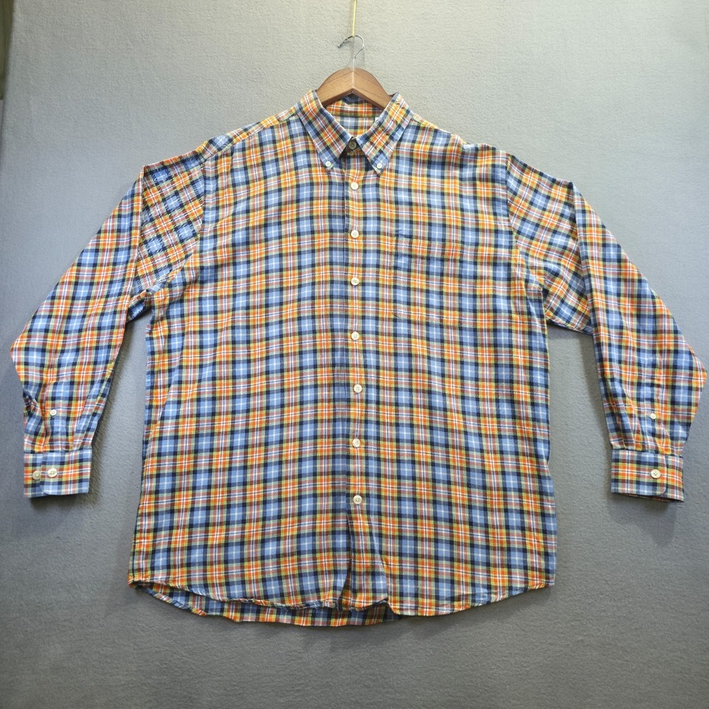 Judson Wade Collection Men's Long Sleeve Button Up Plaid Flannel Size XL